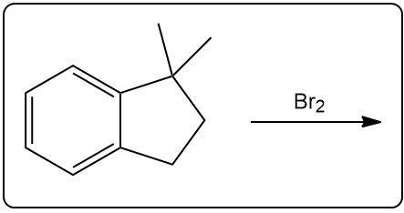 Reaction diagram showing a bromoalkane reacting with Br2.