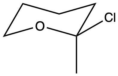 Chemical structure showing a chiral center with chlorine and oxygen substituents.