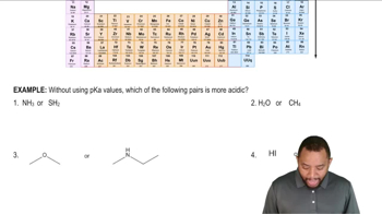 Using factors affecting acidity to rank acids