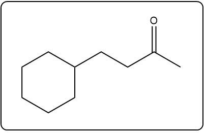 Structure of a ketone with a carbonyl group derived from 3-cyclohexylpropanamide.