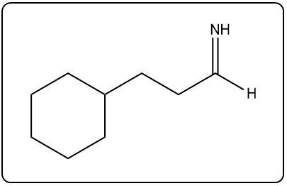 Structure of 3-cyclohexylpropanamide with an amine and hydrogen.