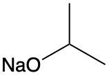 Sodium oxide structure, relevant for E1 and E2 elimination reactions in organic chemistry.