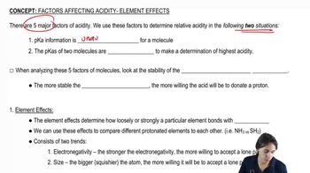 Why we need factors affecting acidity and when to use them.