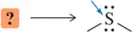 Question mark leading to a sulfur atom structure, indicating the most basic atom with a blue arrow.
