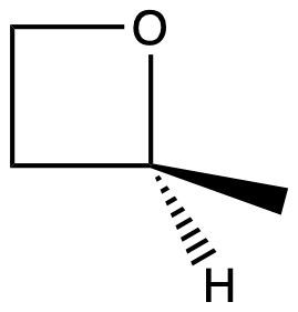 Chiral center with substituents for R and S configuration analysis.