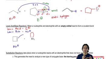 Nucleophiles and Electrophiles can react in Lewis Acid-Base Reactions.