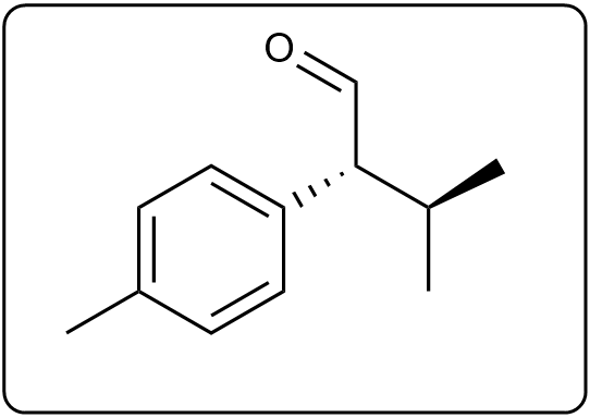 Final product structure of Claisen rearrangement with all bonds and functional groups clearly depicted.