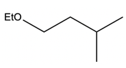 Product structure of 3-methyl-1-butene with an ethoxy group (EtO) attached.