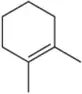 Chemical structure of an alkene with a double bond, illustrating a reaction mechanism for ozonolysis.