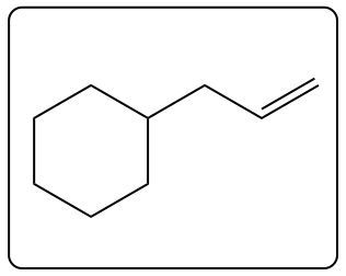 Chemical structure of an alkene with a cyclohexane ring and a terminal double bond.