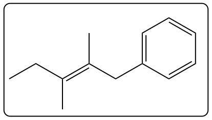 Final intermediate structure of an E1 reaction with a phenyl group.