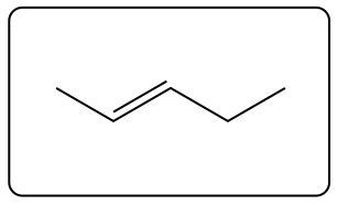 Chemical structure of an alkene with a branched double bond.