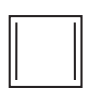 Diagram showing a rectangular structure with two vertical lines, representing aromatic hydrocarbons.
