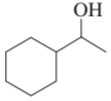 Structural formula of cyclohexanol, showing a six-membered carbon ring with a hydroxyl group attached.