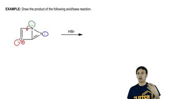 Draw the acid/base reaction product