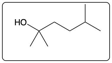 Structure of an alcohol with a hydroxyl group on a branched carbon chain.