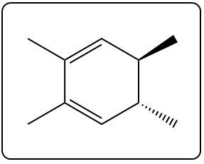 Another product structure of an electrocyclic reaction with a different substituent.