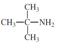 Structural formula of a carbon atom bonded to two methyl groups and an amine group, indicating functional group classification.