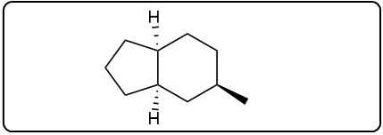 Product structure formed after hydrogenation of the alkene compound.