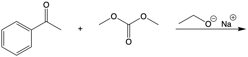 Chemical structure diagram for crossed Claisen condensation reaction.