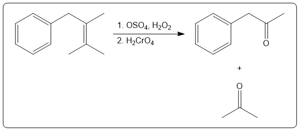 Synthesis of carbonyl compounds using osmium tetroxide and chromium treatment.