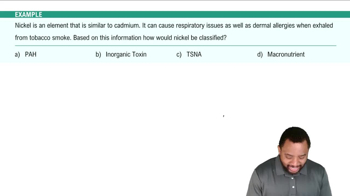 Components of Tobacco Products Example 1