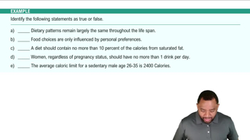 Dietary Guidelines for Americans Example 1