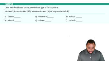 Types of Unsaturated Fats Example 4