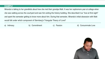 Sternberg’s Triangular Theory of Love Example 3
