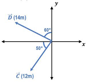 two vectors on a plot