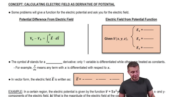 Calculating Electric Field as Derivative of Potential