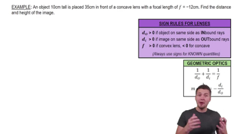 Ray Diagrams for Concave Lenses Example 2
