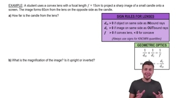 Ray Diagrams for Convex Lenses Example 1