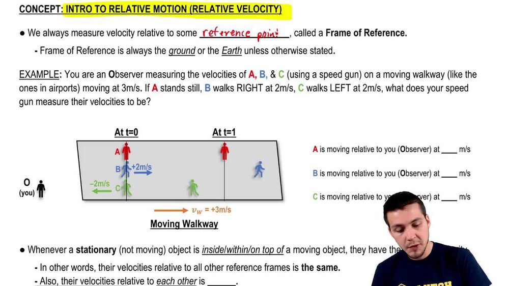 Intro to Relative Velocity - Video Tutorials & Practice Problems