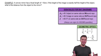 Ray Diagrams for Convex Mirrors Example 2