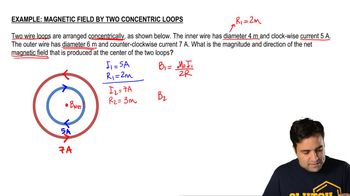 Find Magnetic Field By Two Concentric Loops