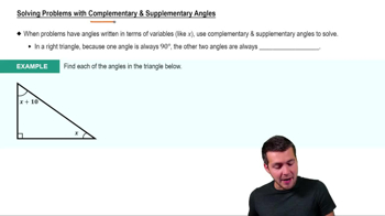 Solving Problems with Complementary & Supplementary Angles