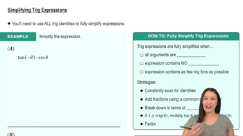 Simplifying Trig Expressions