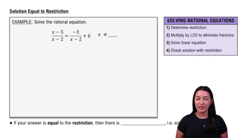 Restrictions on Rational Equations