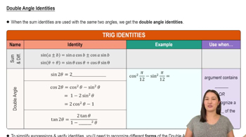 Double Angle Identities