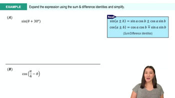 Sum and Difference of Sine & Cosine Example 3