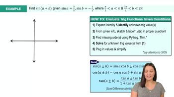 Evaluating Sums and Differences Given Conditions Example 7