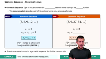 Geometric Sequences - Recursive Formula