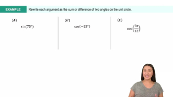 Sum and Difference of Sine & Cosine Example 1