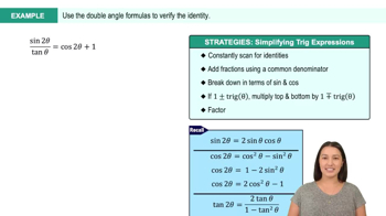 Double Angle Identities Example 1