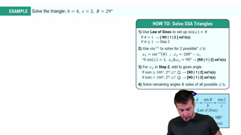  Solving SSA Triangles ("Ambiguous" Case) Example 2