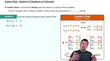 Cramer's Rule - 2 Equations with 2 Unknowns