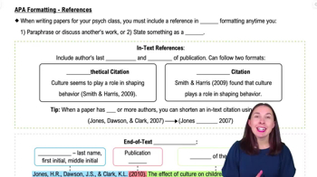 APA Formatting - References