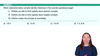 Piaget's Cognitive Developmental Theory Example 4