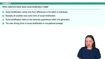 What is Social Stratification Example 1